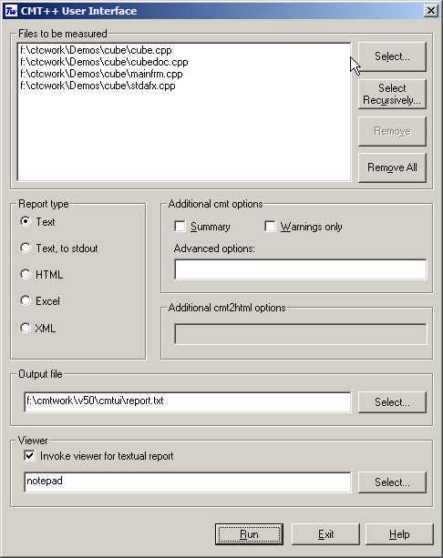 CMT++ GUI